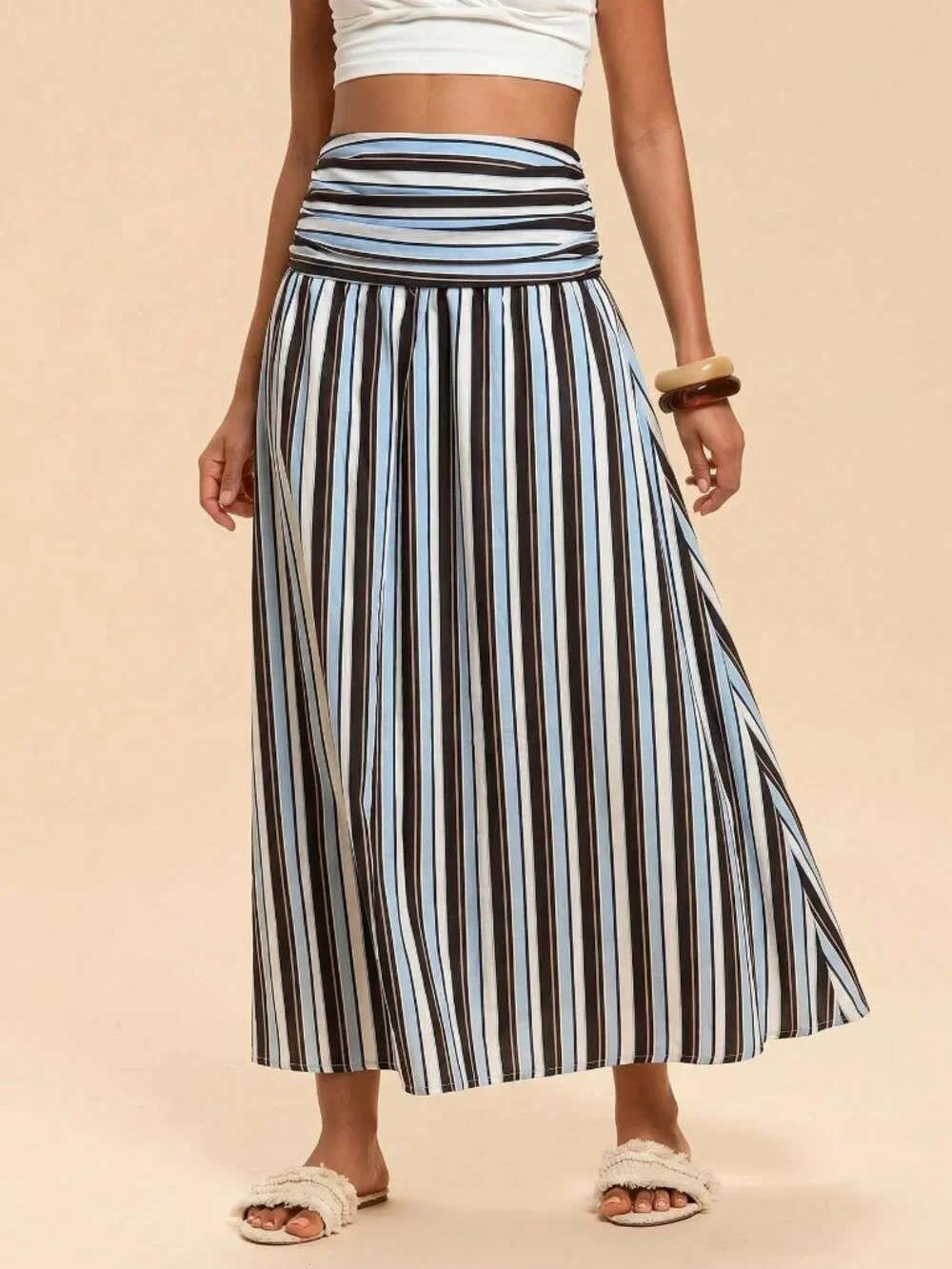 MODA ME COUTURE multicolor striped